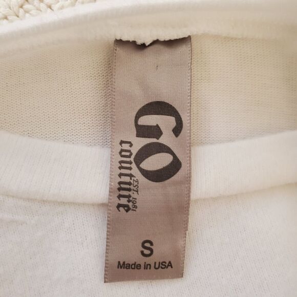 Go Couture Cartoon Butterflies Crewneck Dolman Balloon Sleeves Sweater sz Small - Picture 9 of 10